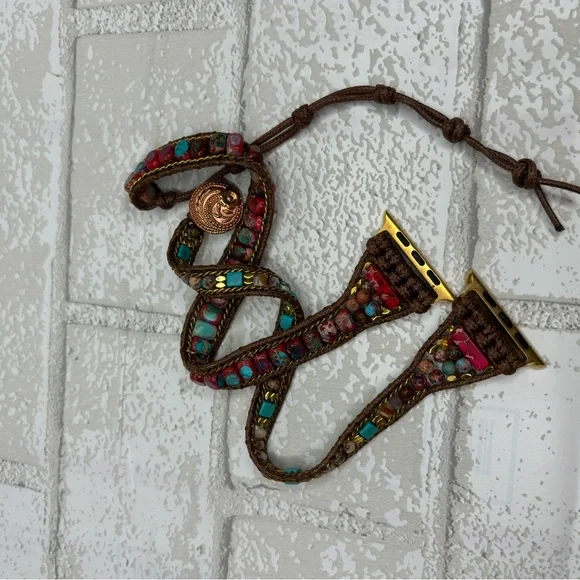 APPLE WATCH Bohemian glass Beaded Bracelet watch band. It fits my Apple Watch 7 - Picture 6 of 8